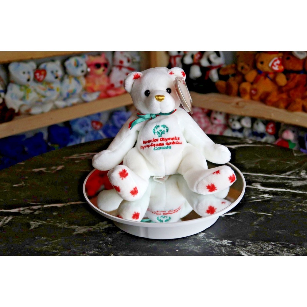 TY Beanie Baby - Courageous the Bear (Canada Exclusive) | MWMT | Vintage